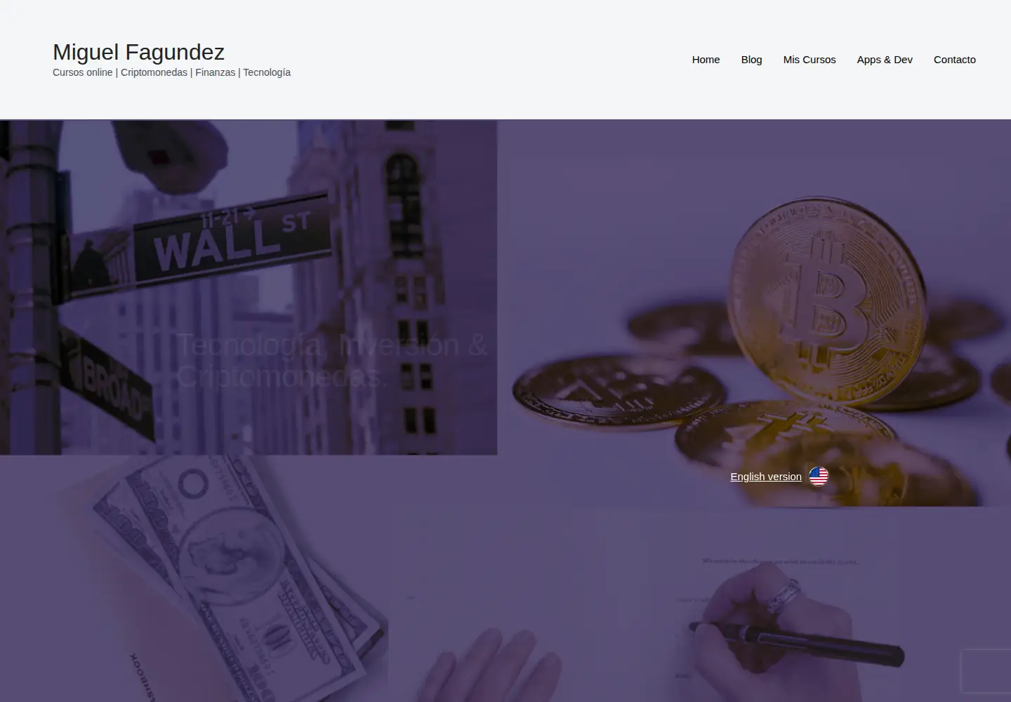 Captured homepage of miguelfagundez.com in the current scan