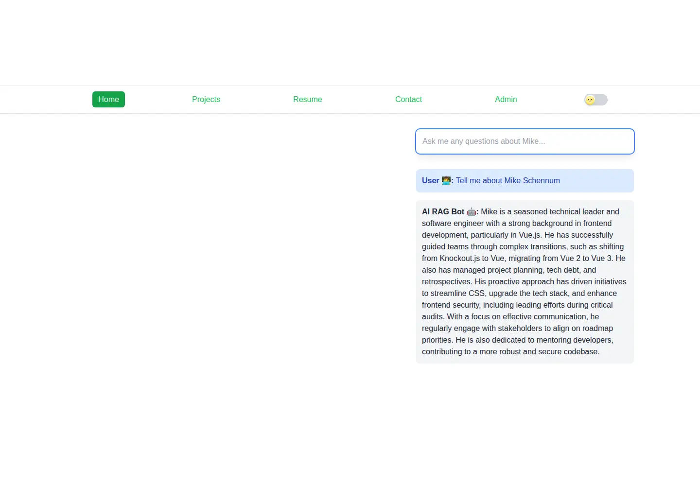 Screenshot of mikeschen.com