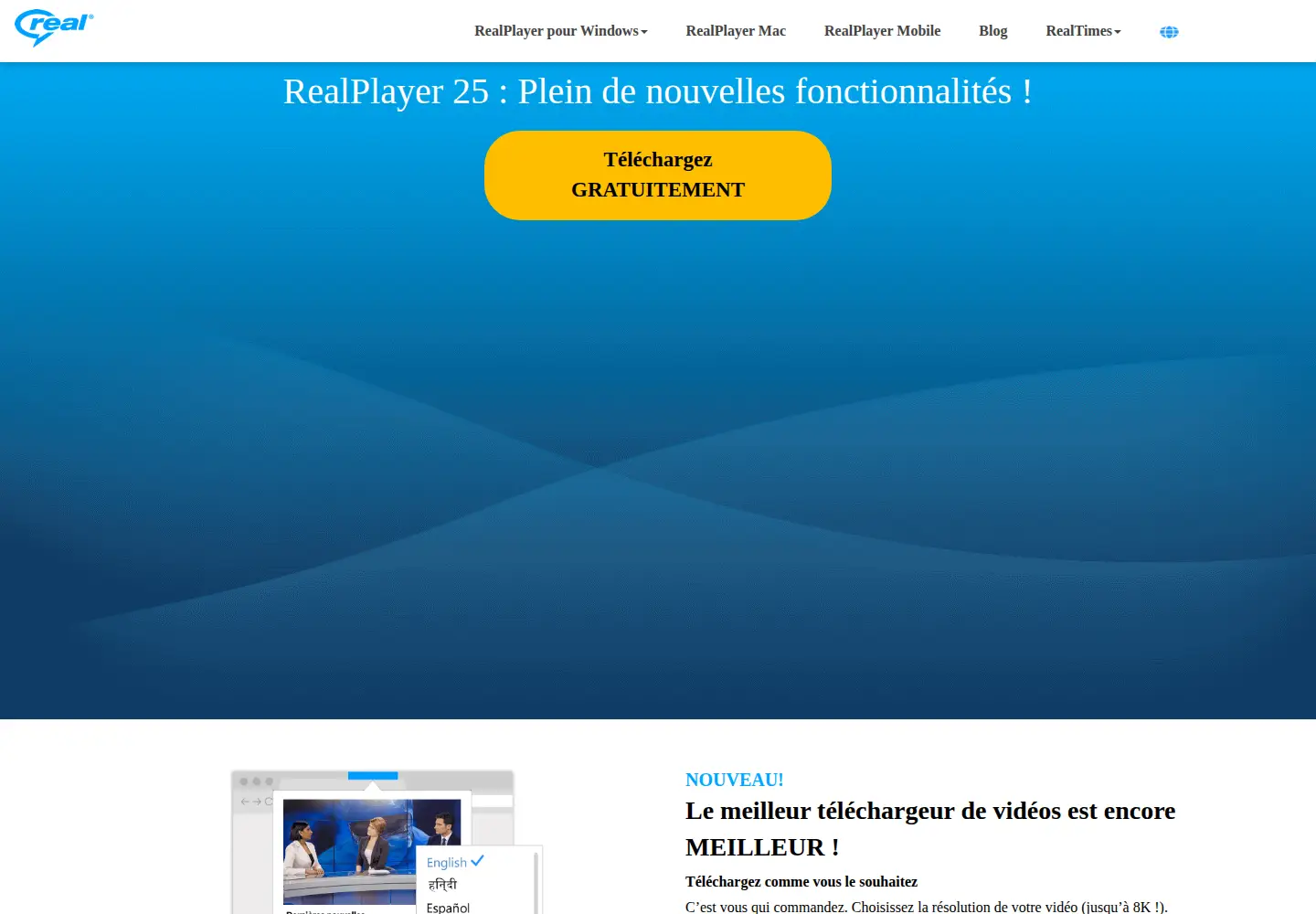 Screenshot of real.com