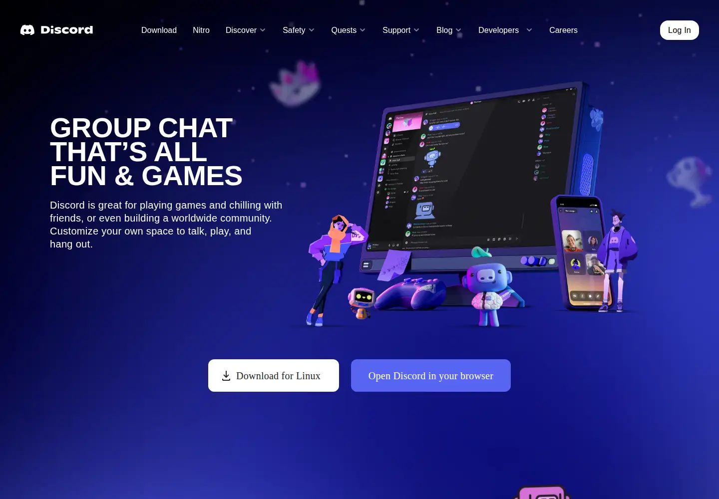 Screenshot of discord.com