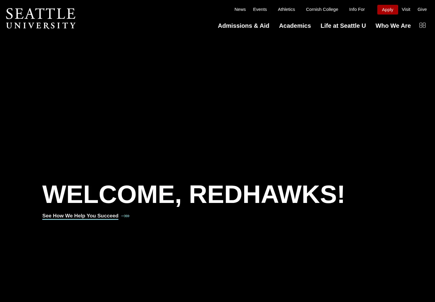 Screenshot of seattleu.edu