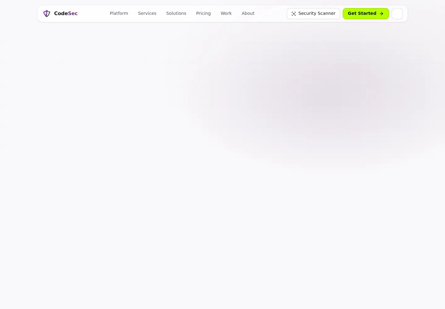 Captured homepage of codesec.me in the current scan
