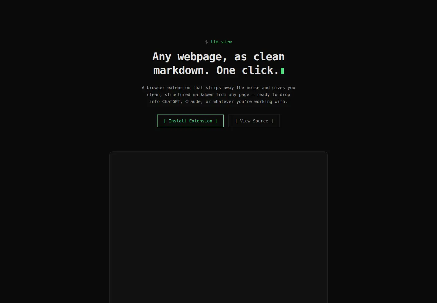 Screenshot of llmview.page