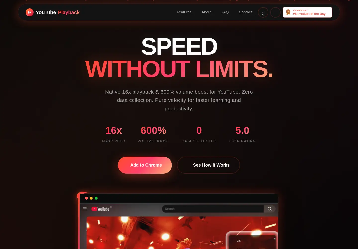 Captured homepage of youtube-playback.space in the current scan