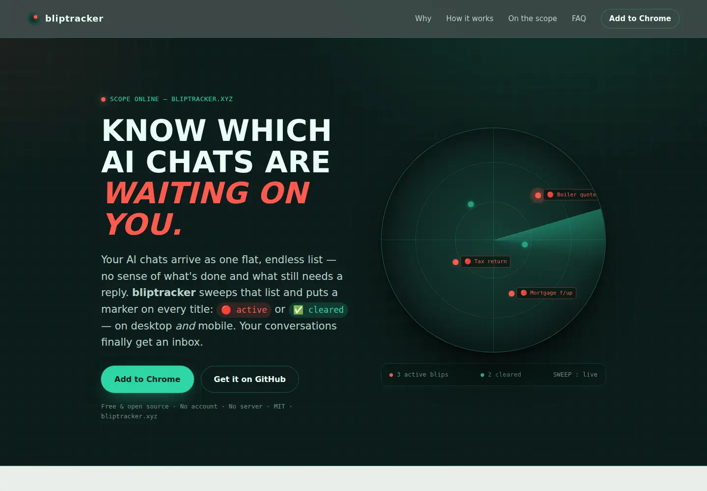 Screenshot of bliptracker.xyz