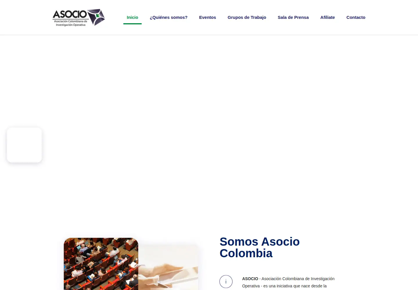 Screenshot of asociocolombia.org