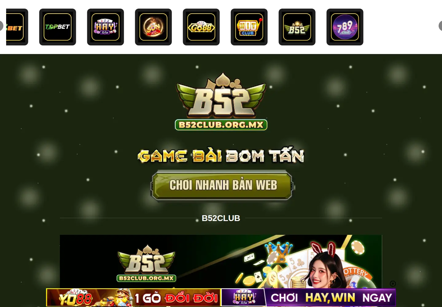 Screenshot of b52clubz.icu