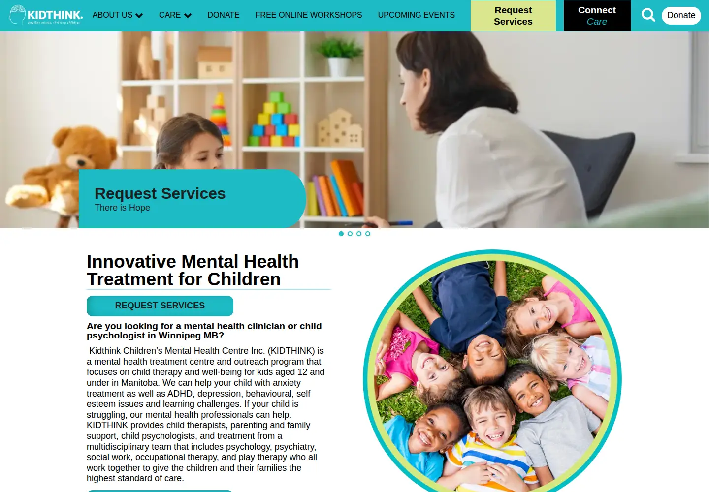 Captured homepage of kidthink.ca in the current scan
