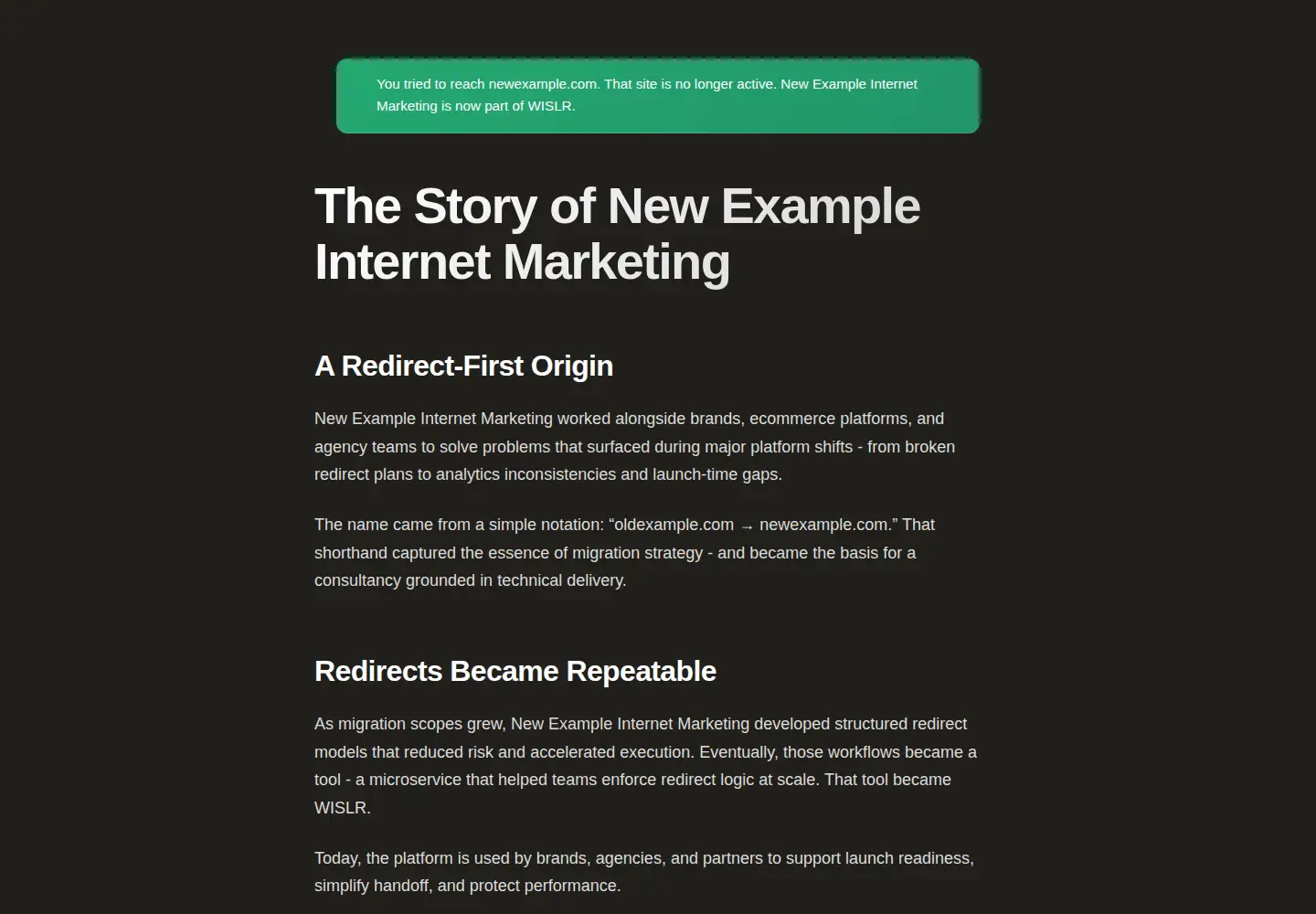 Screenshot of newexample.com