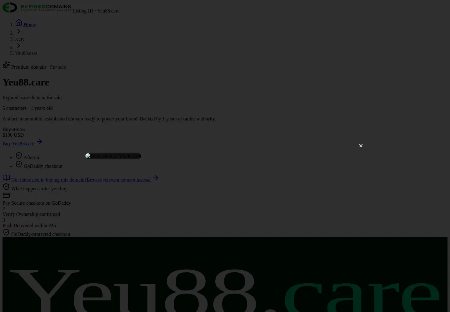 Screenshot of yeu88.care