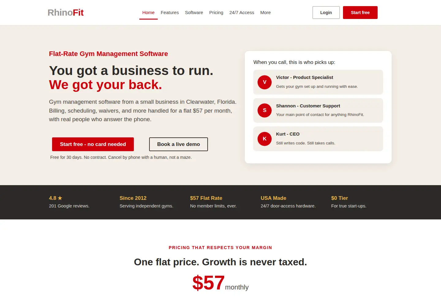 Screenshot of rhinofit.ca