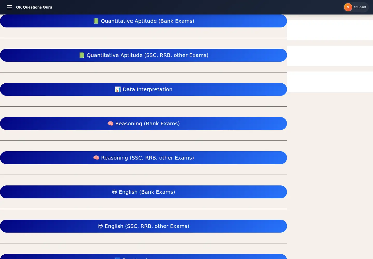 Screenshot of gkquestionsguru.com