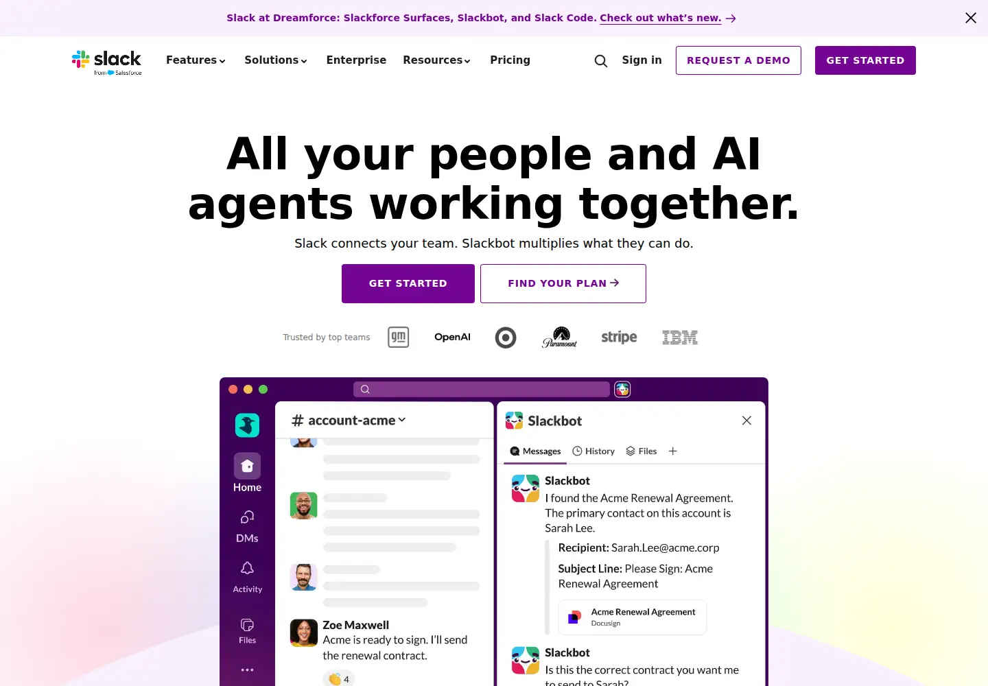 Screenshot of slack.com
