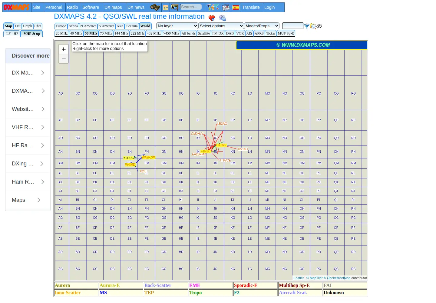 Screenshot of dxmaps.com
