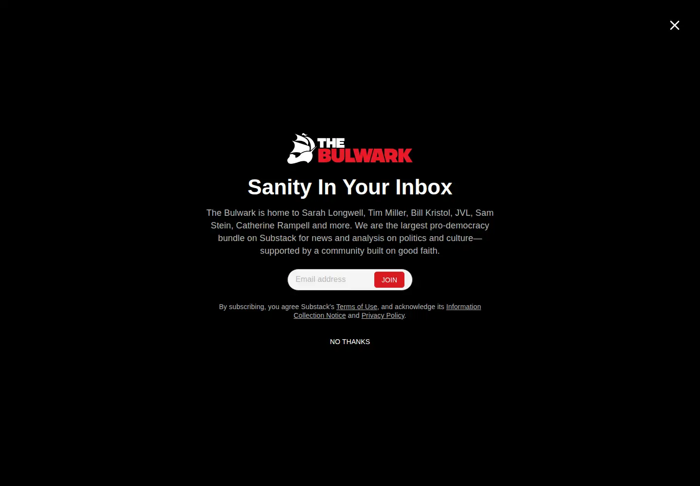 Screenshot of thebulwark.com