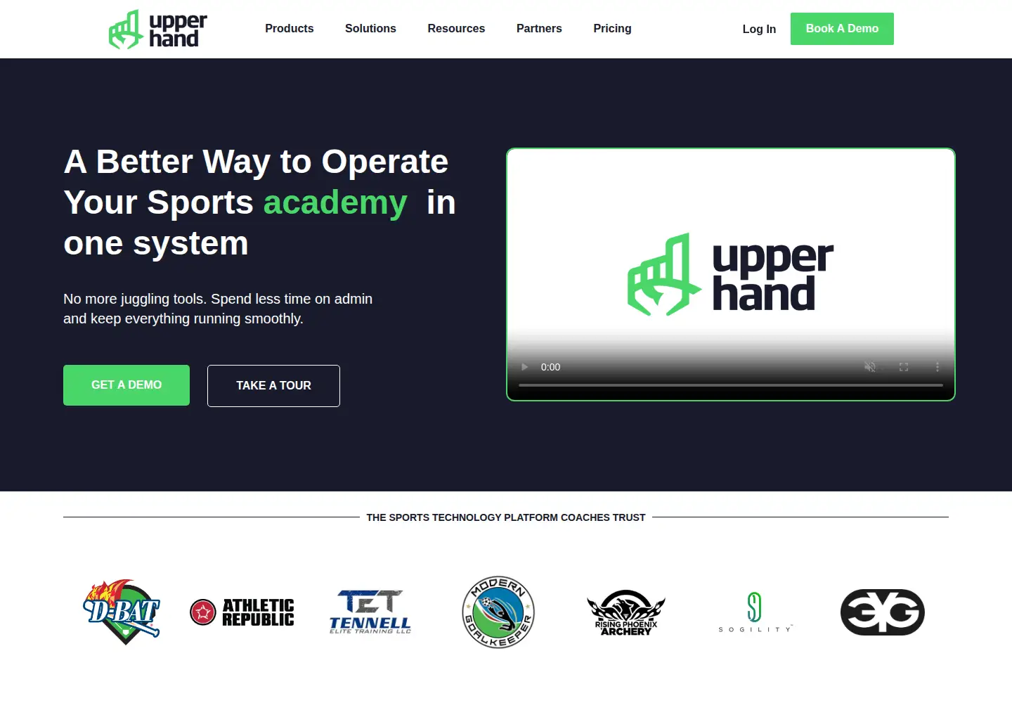 Captured homepage of upperhand.com in the current scan