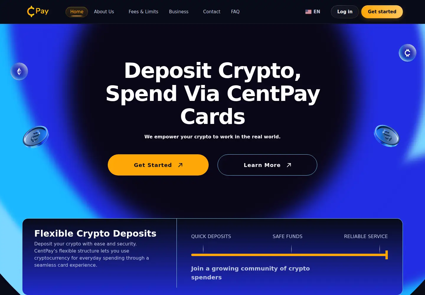 Captured homepage of centpay.io in the current scan