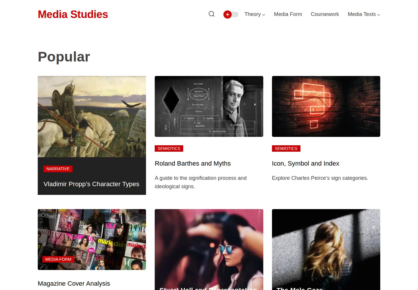 Screenshot of media-studies.com