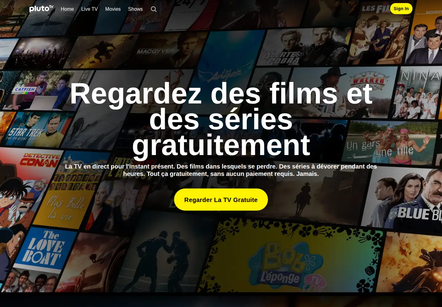 Screenshot of pluto.tv