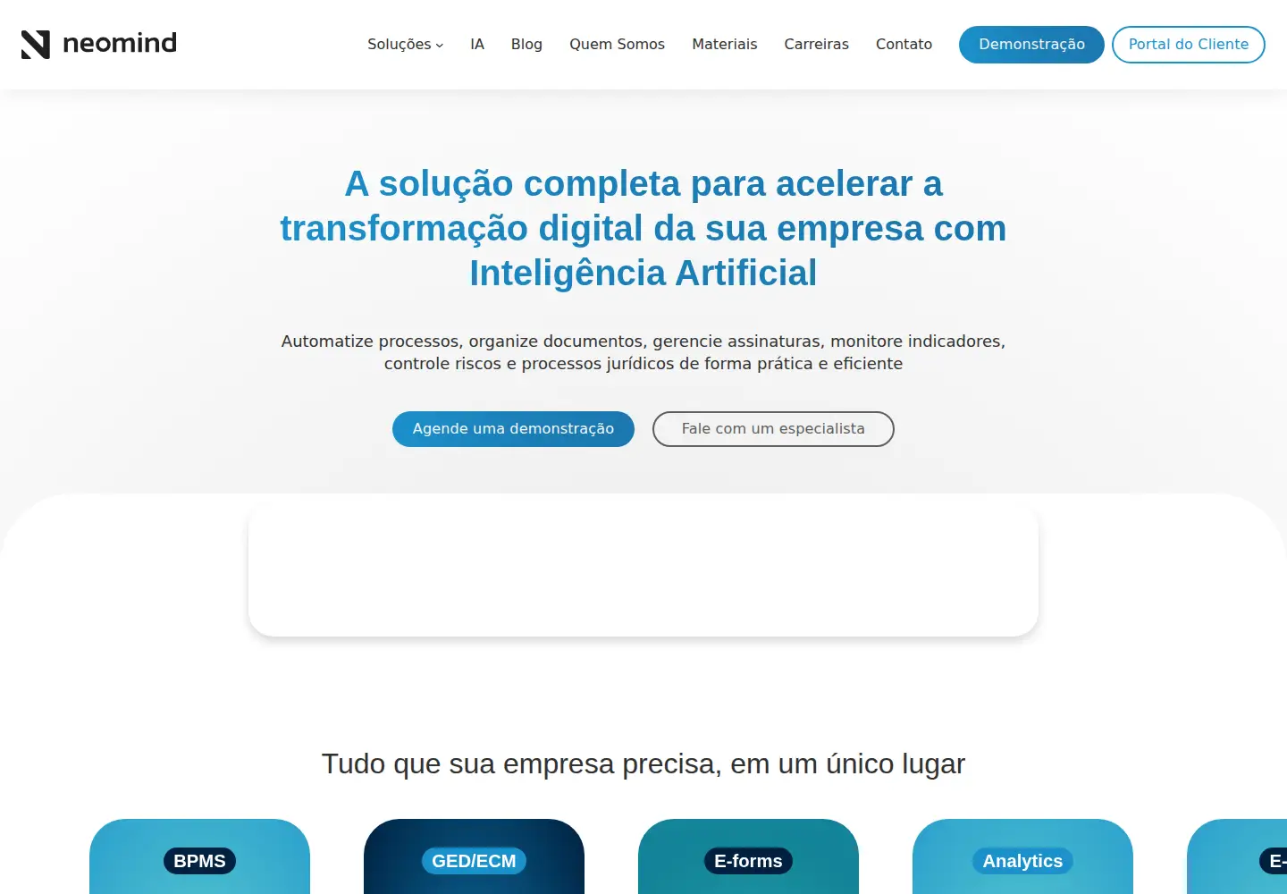 Screenshot of neomind.com.br
