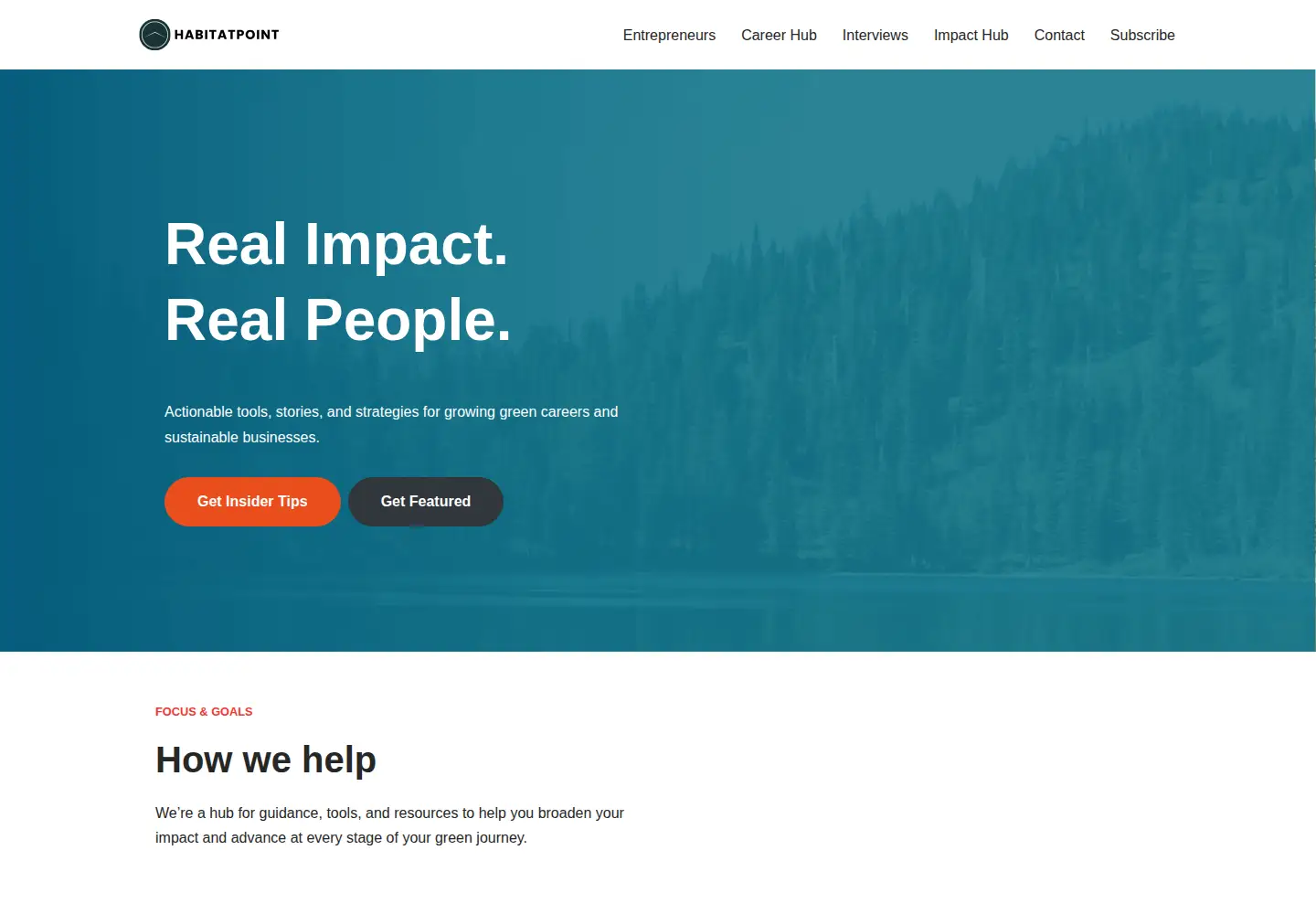 Captured homepage of habitatpoint.com in the current scan