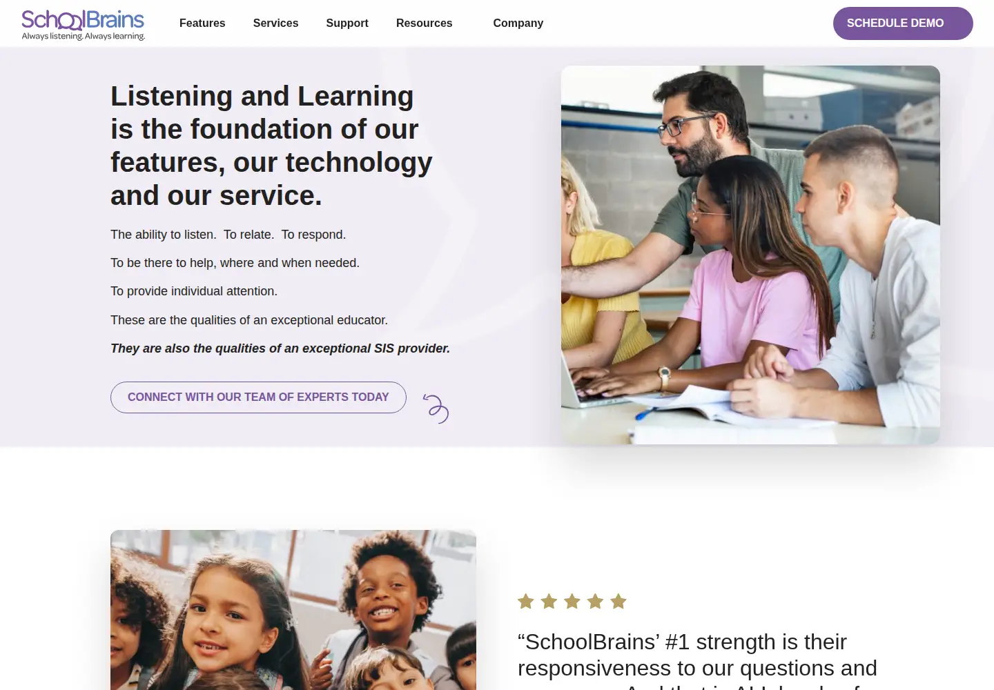 Screenshot of schoolbrains.com