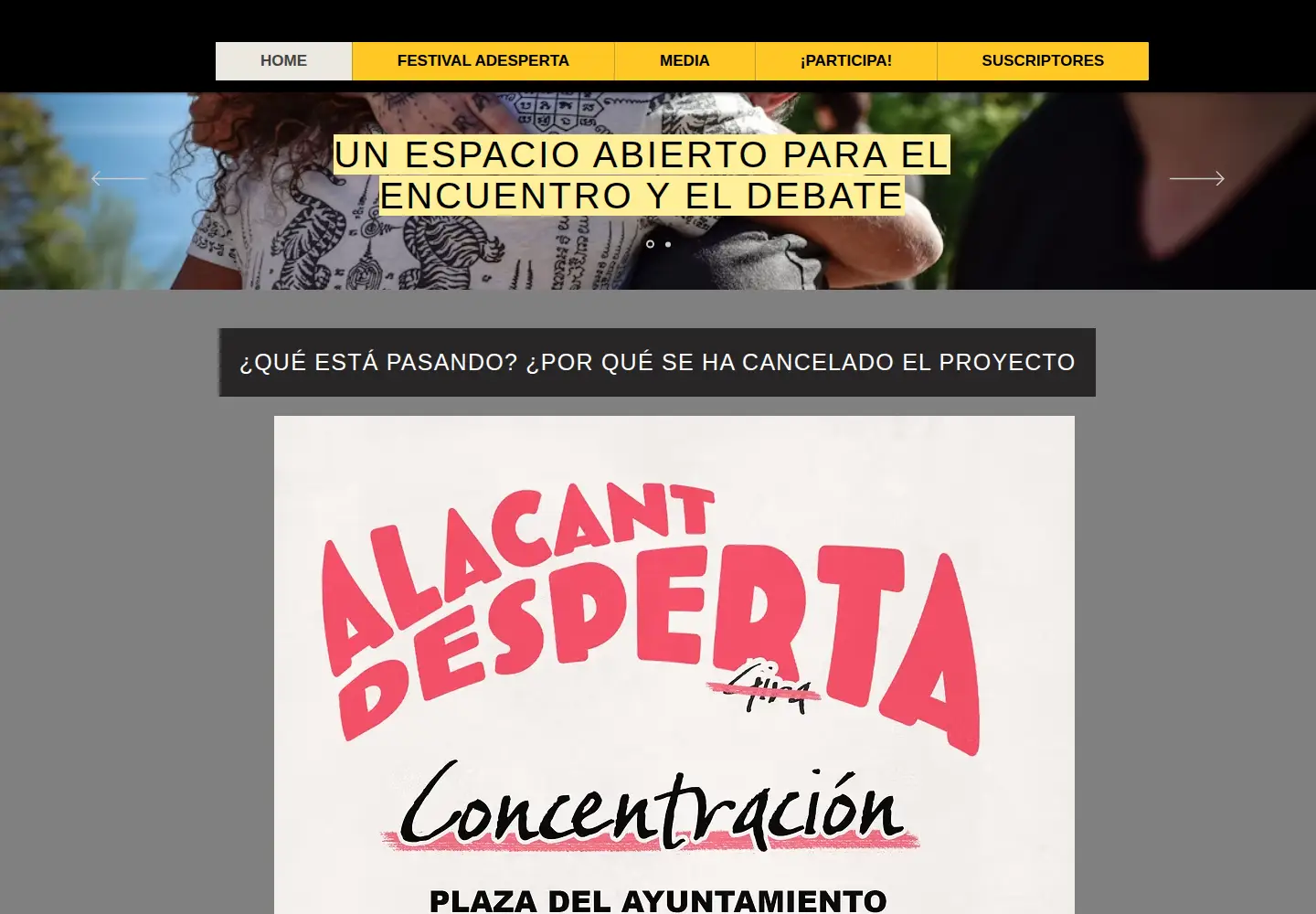 Screenshot of alacantdesperta.com