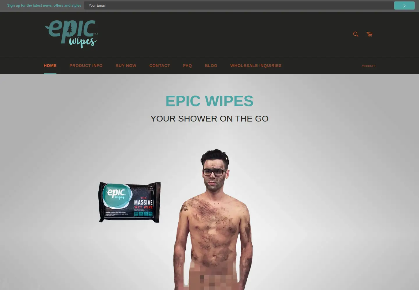 Screenshot of epicwipes.com