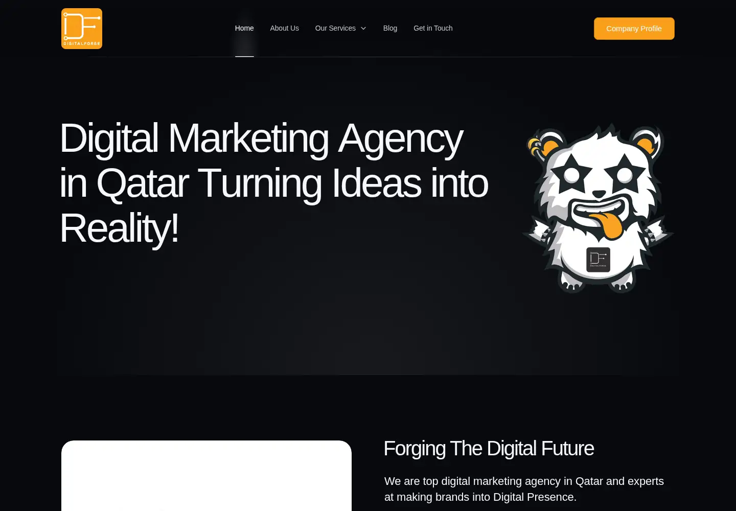 Captured homepage of digitalforge.qa in the current scan