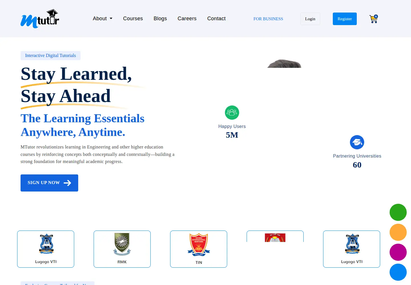 Screenshot of m-tutor.com
