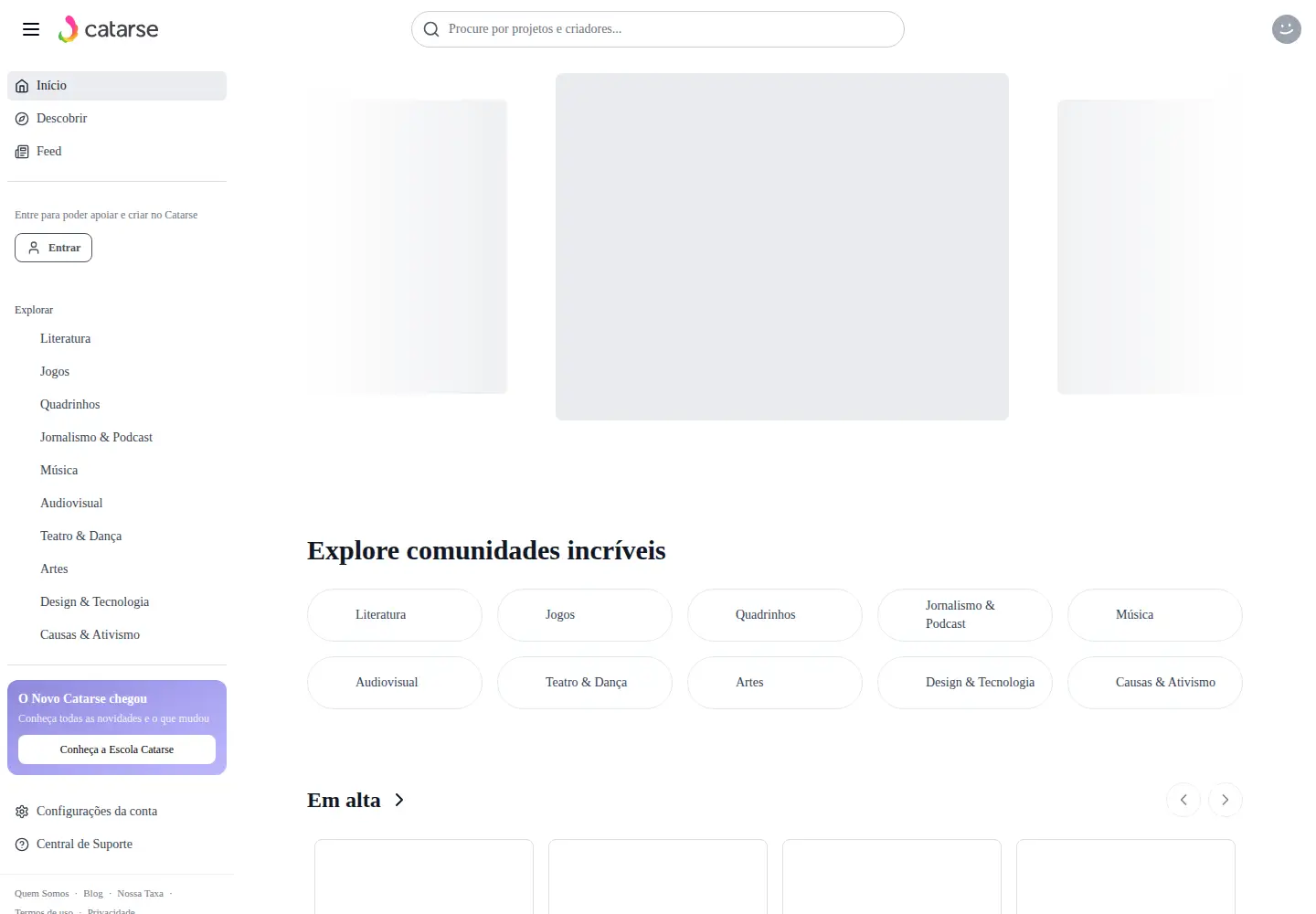 Screenshot of catarse.me