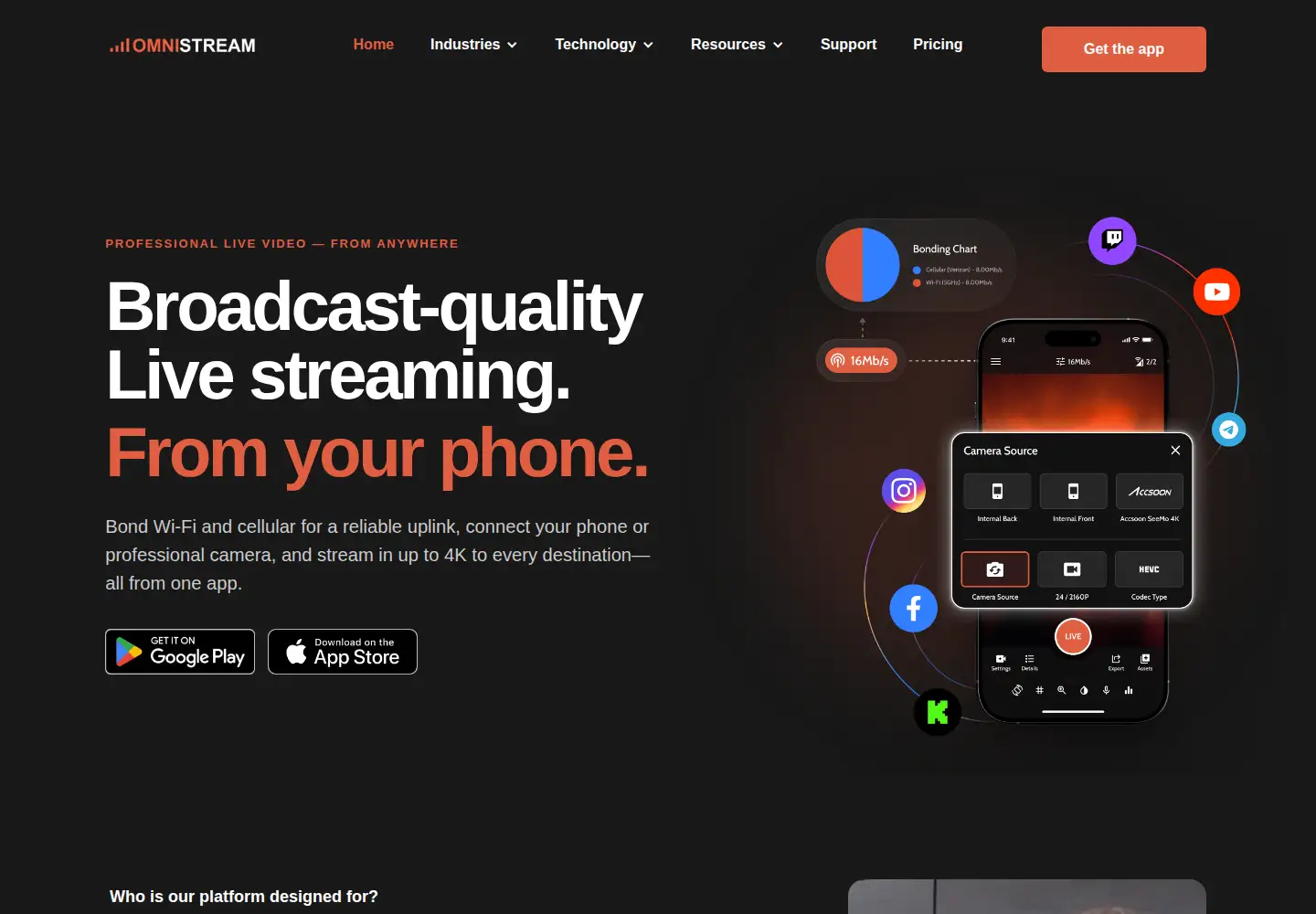 Screenshot of omnistream.live