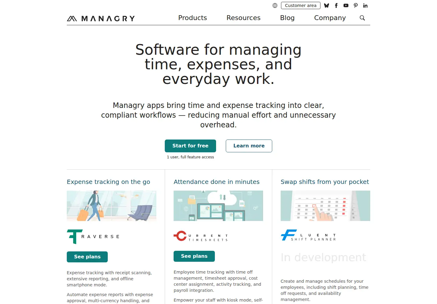 Captured homepage of managry.com in the current scan