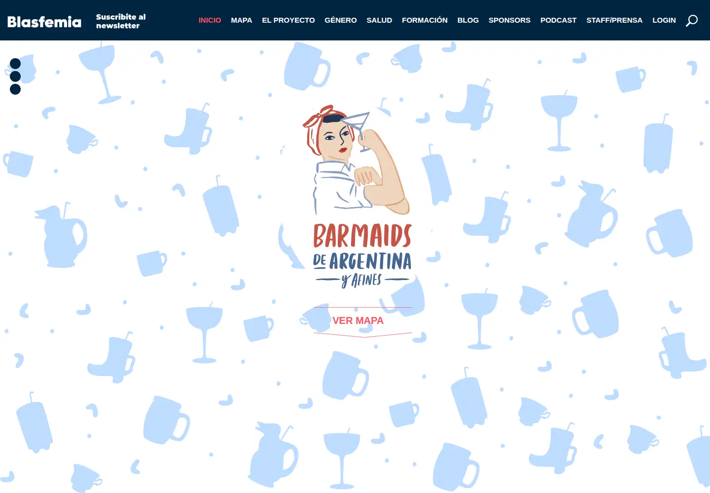 Captured homepage of mapadebarmaids.com.ar in the current scan