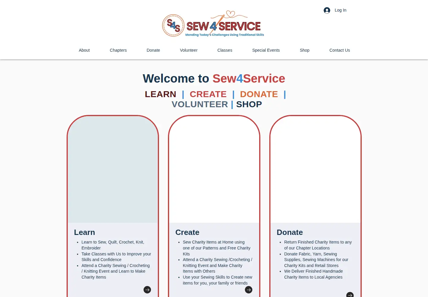 Captured homepage of sew4service.org in the current scan
