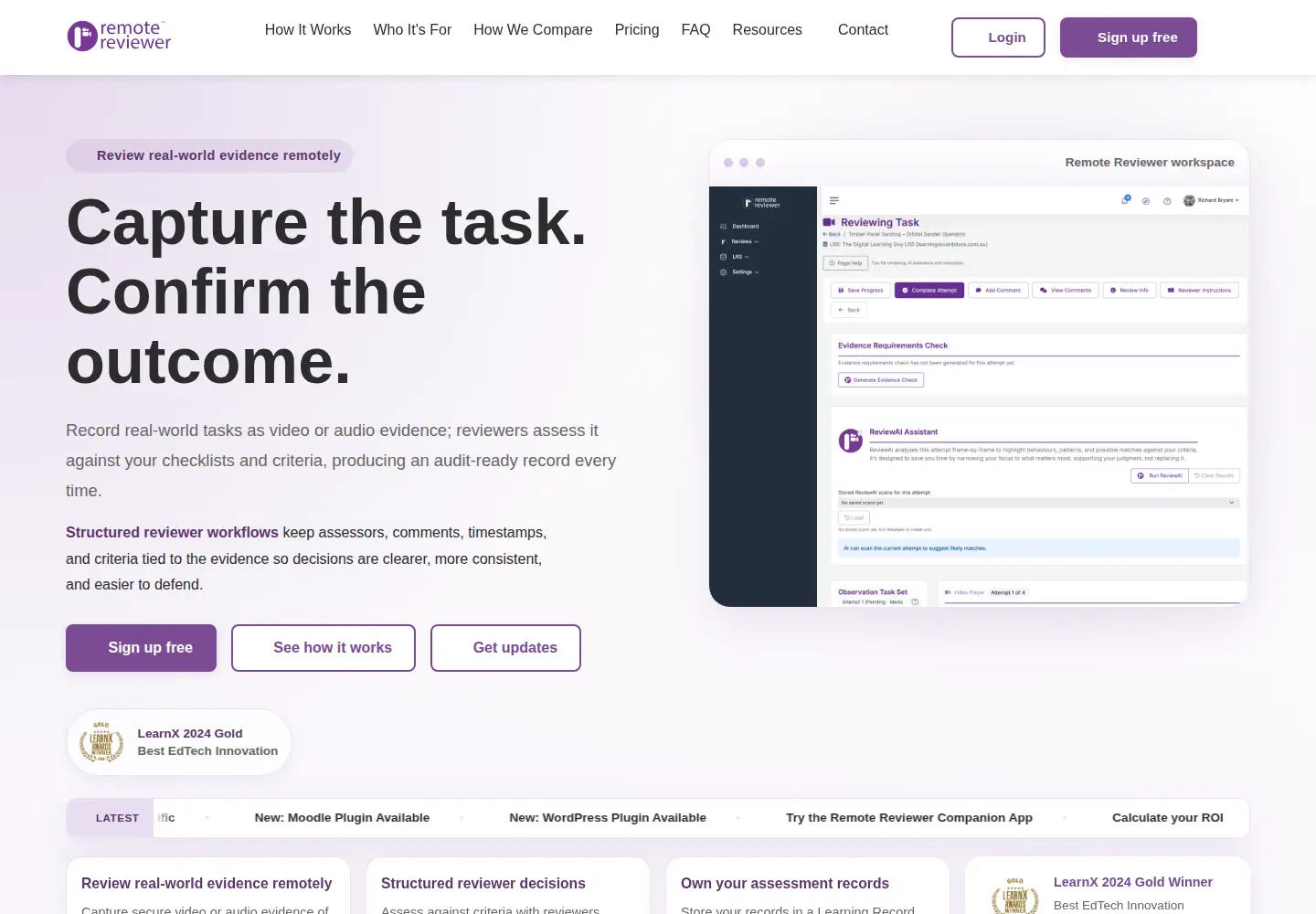 Screenshot of remotereviewer.com.au