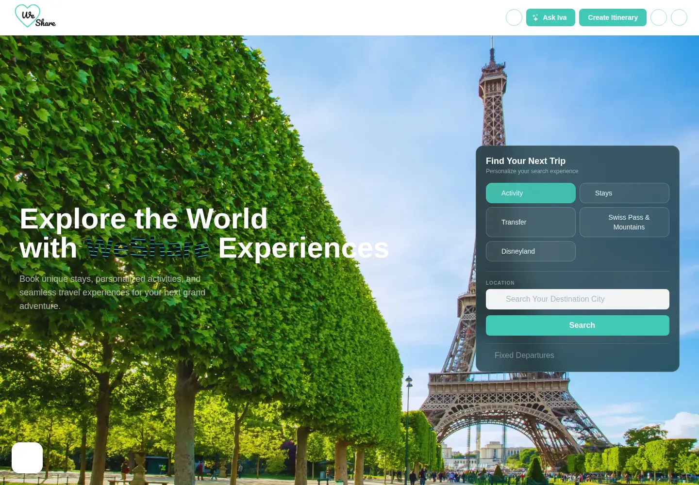 Captured homepage of weshare.pro in the current scan