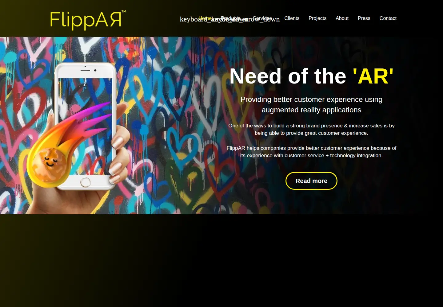 Captured homepage of flippar.com in the current scan