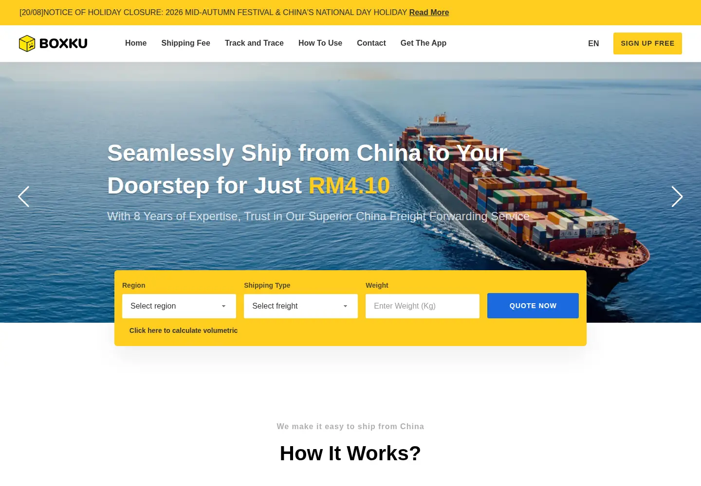 Screenshot of boxku.com.my
