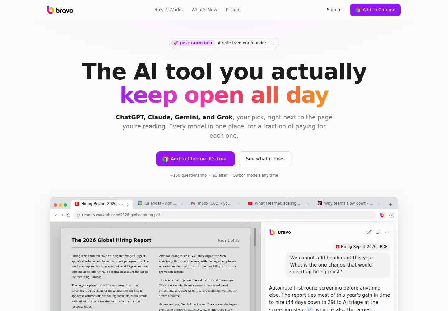 Screenshot of bravo.ai