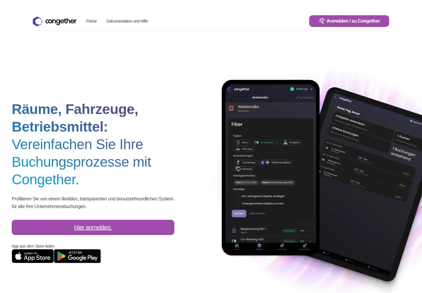 Screenshot of congether.com