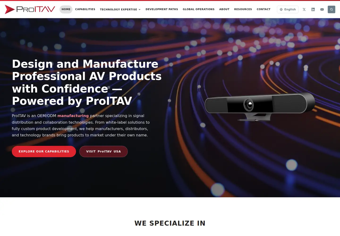 Captured homepage of proitav.com in the current scan