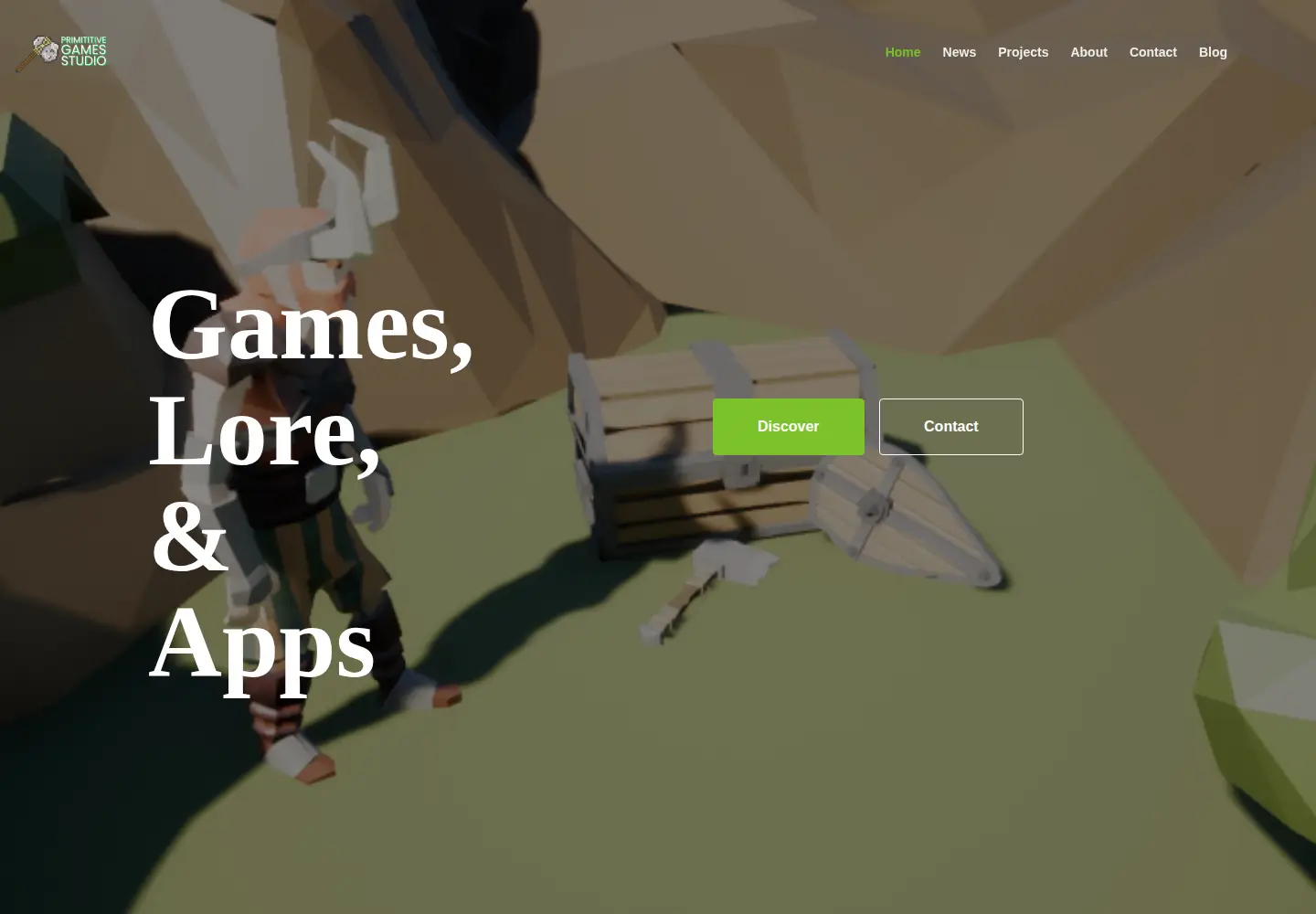 Screenshot of primitivegamesstudio.com