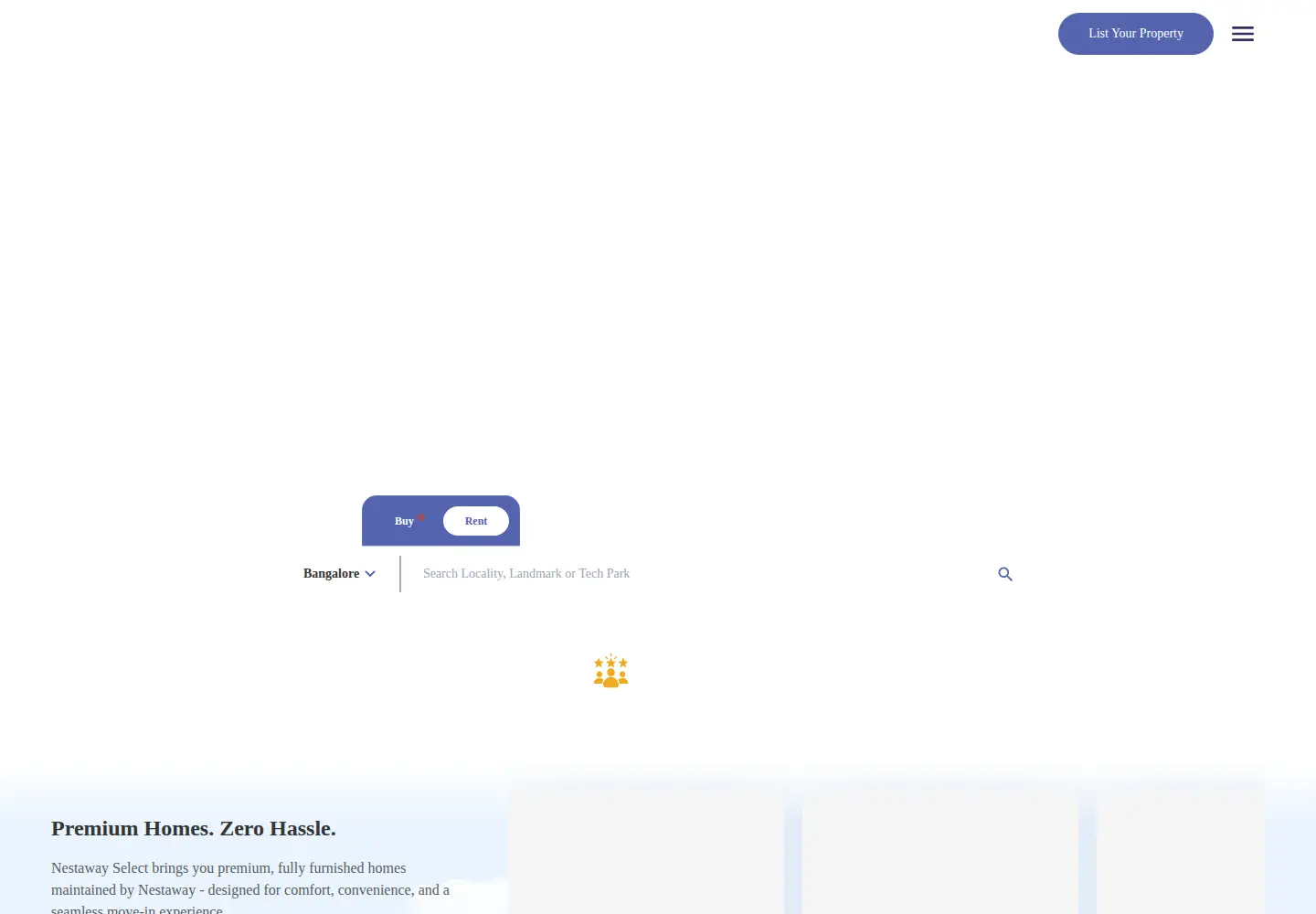 Captured homepage of nestaway.com in the current scan