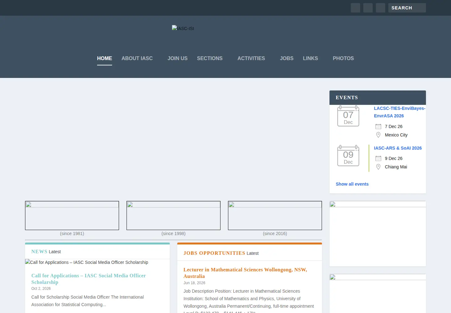 Screenshot of iasc-isi.org