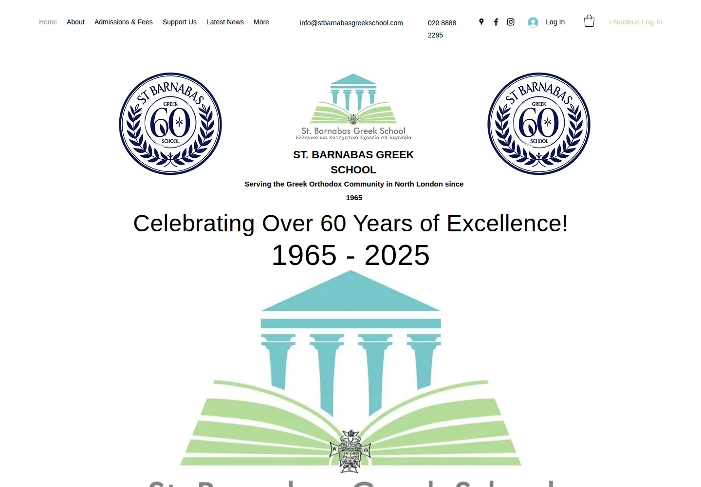 Captured homepage of stbarnabasgreekschool.com in the current scan